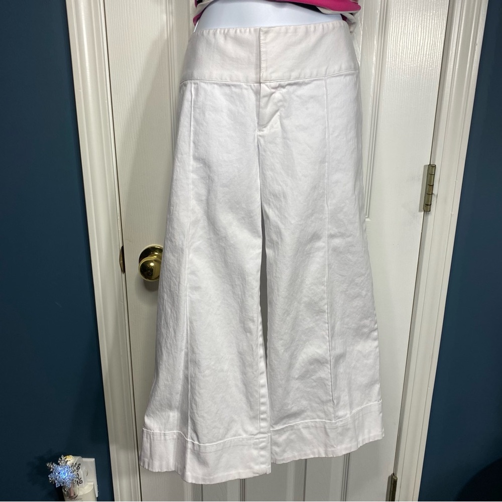 Spacegirlz Wide Leg Capri Cropped Pants Y2K 90s